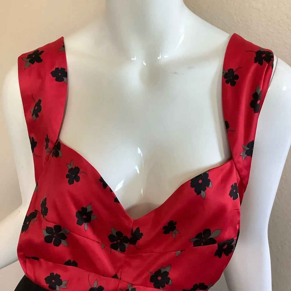 Torrid Red and Black Midi Dress - Picture 5 of 9